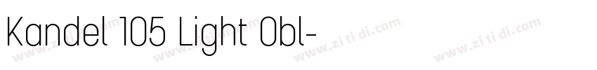 Kandel 105 Light Obl字体转换